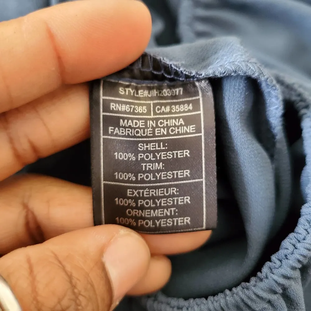 Jack by BB Dakota Blue Off The Shoulder Faith Fringe Trim Romper M - Image 6