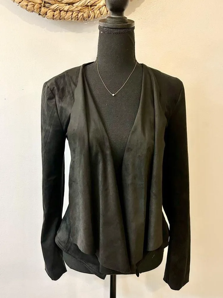 Anthropologie Hutch Draped Faux Suede Jacket Size XS - Image 4