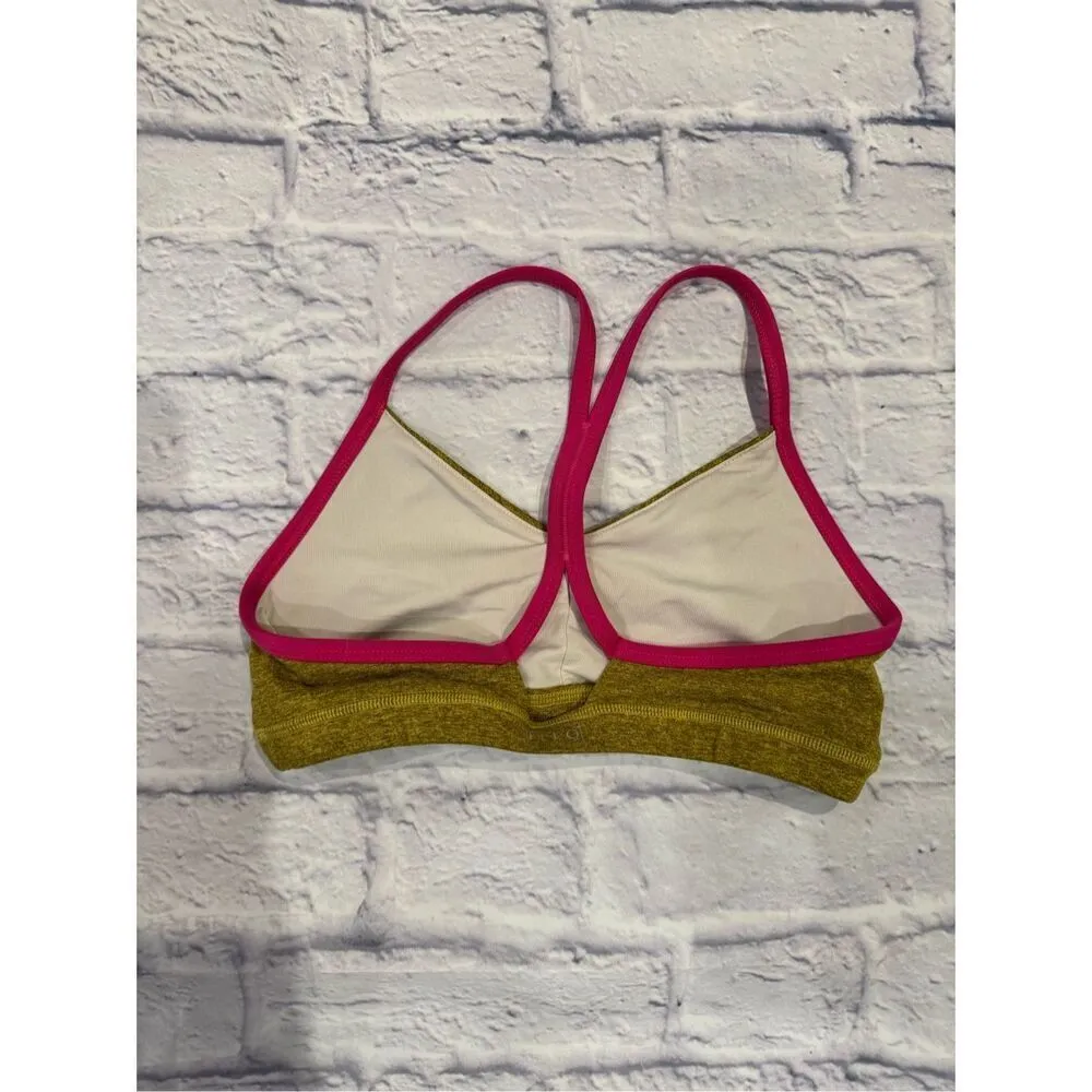 Fleo Reinette Sports Bra in Bronze Bamboo/Cabaret Size Medium Yellow - Image 3