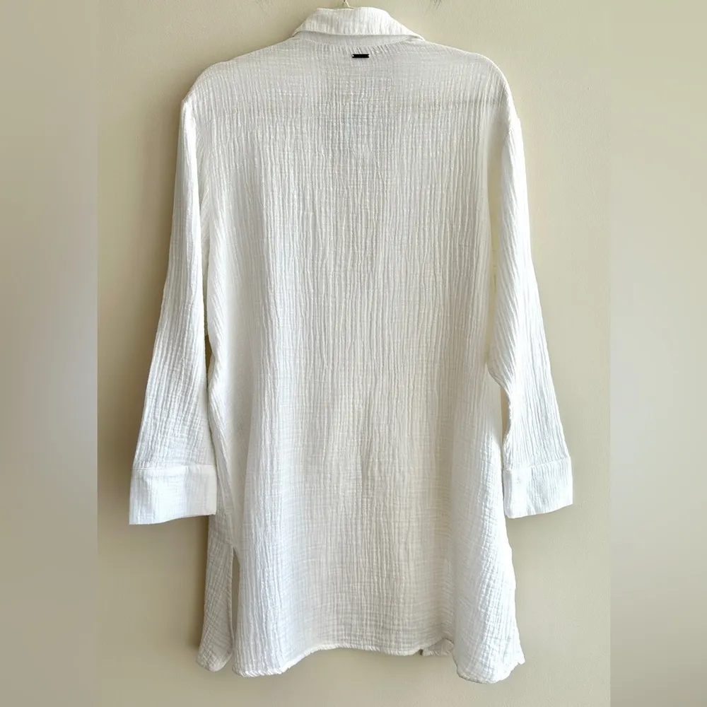 Roxy Summer Limonade White Shirt Dress for Women, Beach Coverup, Medium, NWT - Image 13