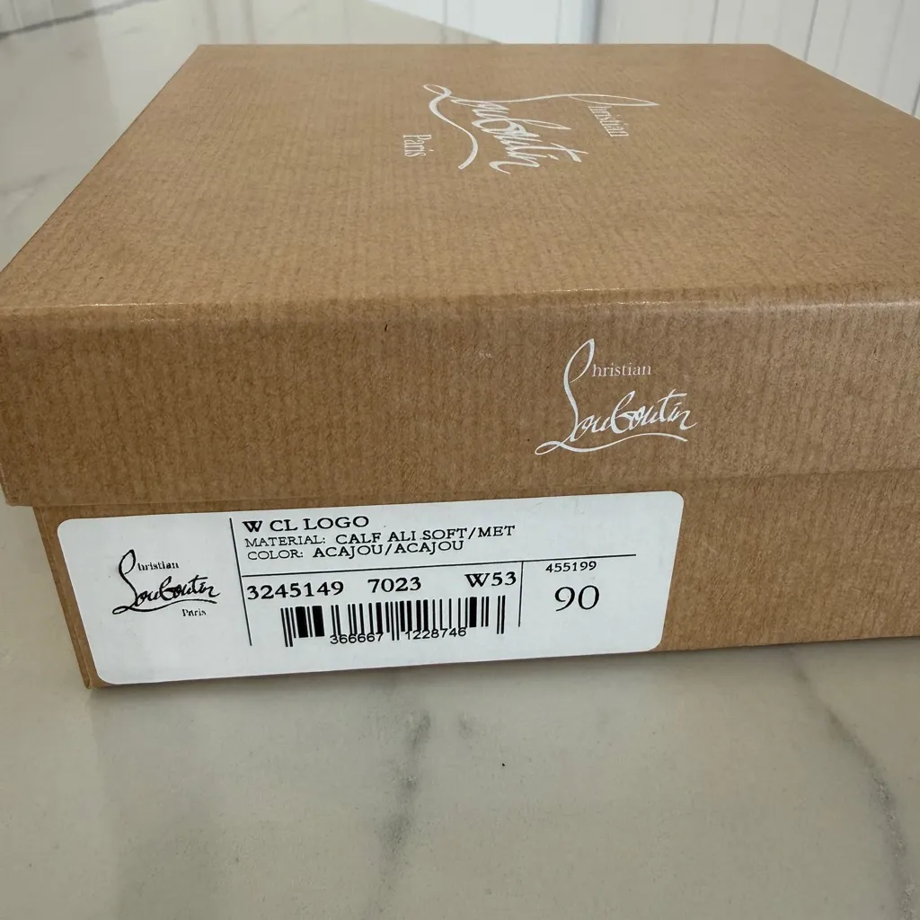 Christian Louboutin CL Croc Embossed Belt - Image 7