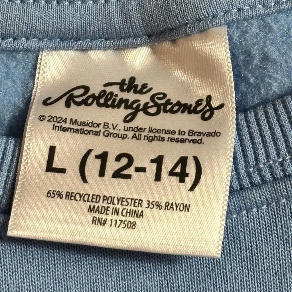 The Rolling Stones Women's Graphic Sweatshirt Blue Size L 12-14 - Image 3