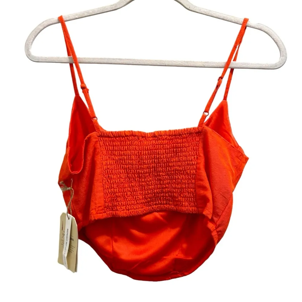 NWT Midnight sky Orange Bustier Corset Crop-top Large - Image 2