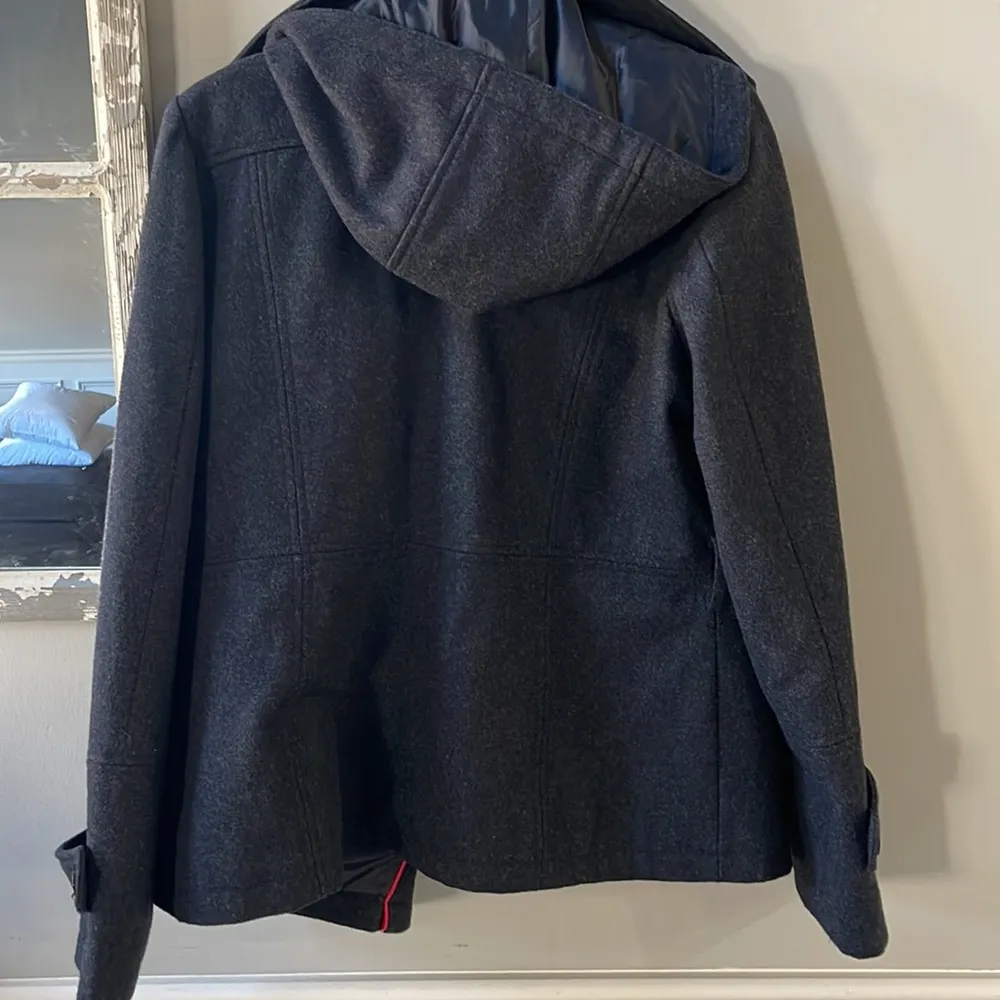Pea coat with hood Size L - Image 4