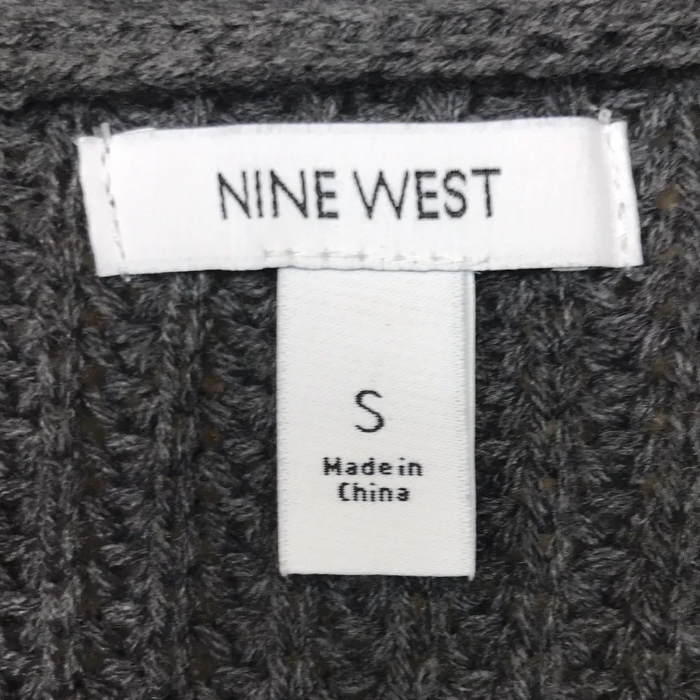 Nine West Women’s Chunky Knit Color Block Open Front Long Line Cardigan Sweater - Image 6