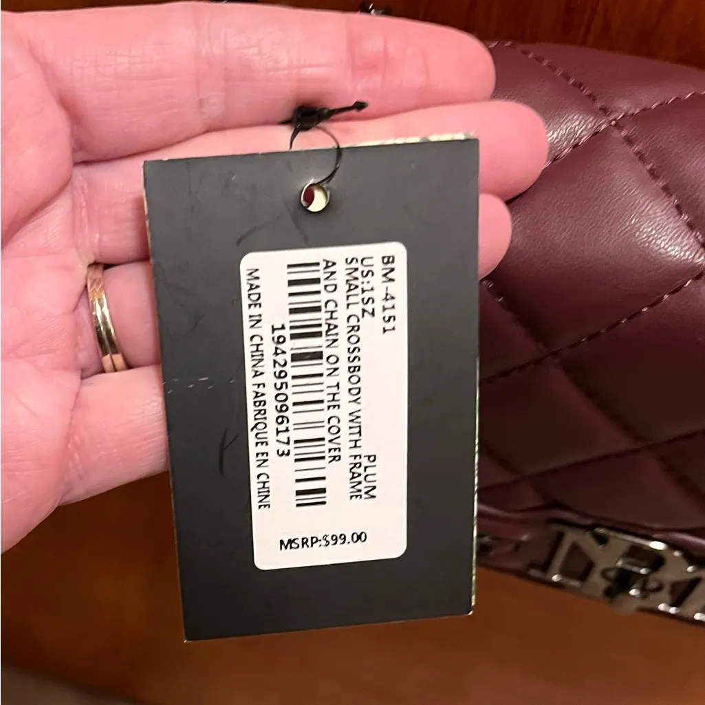 Badgley Michka Burgundy Quilted Shoulder Bag NWT - Image 5