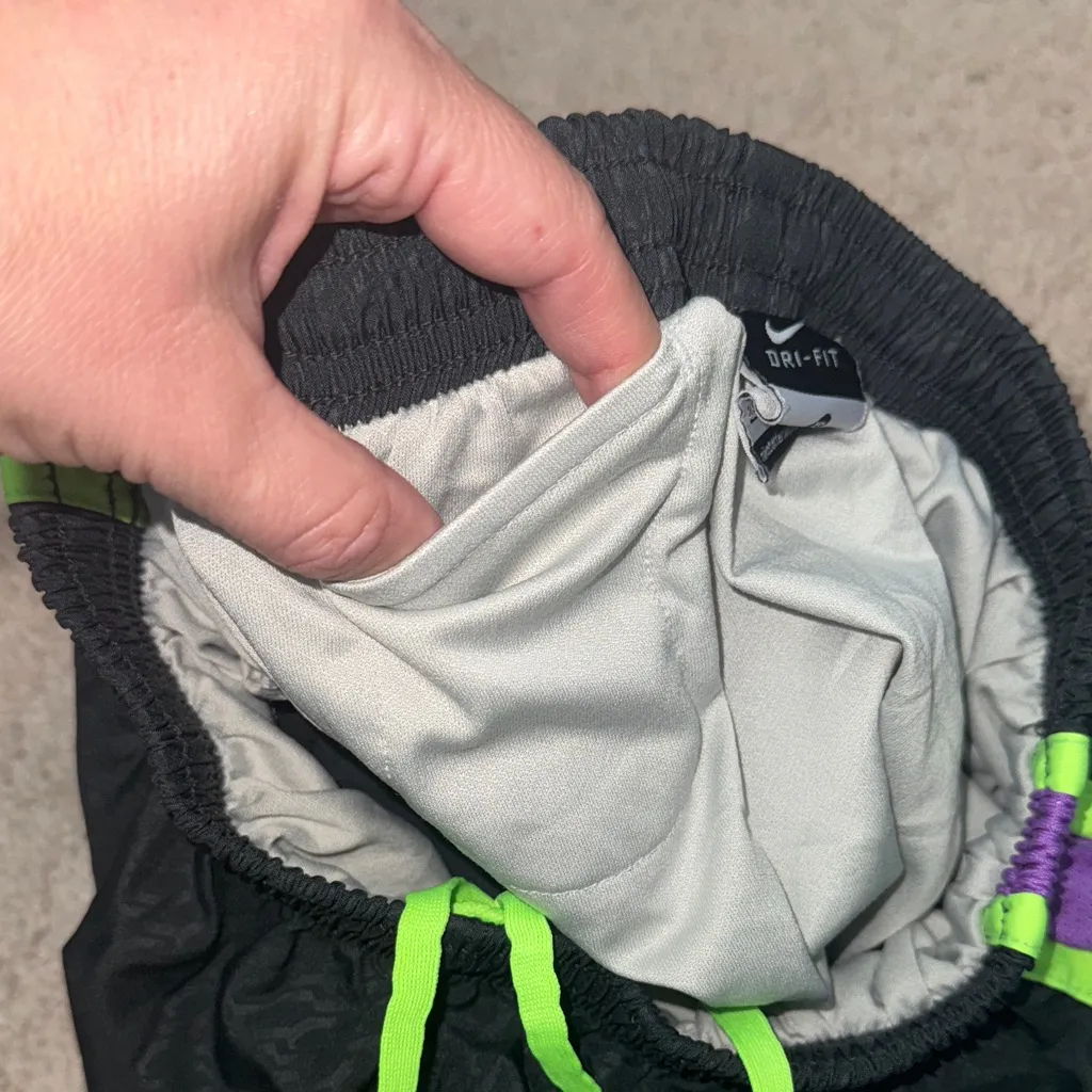 Nike Black and Purple Athletic Dri-Fit Pull On Running Tempo Shorts Women's XS - Image 3