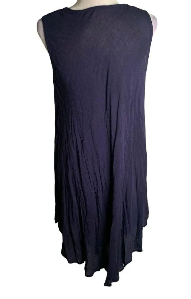 Embroidered Sleeveless Sun Dress S - Image 4