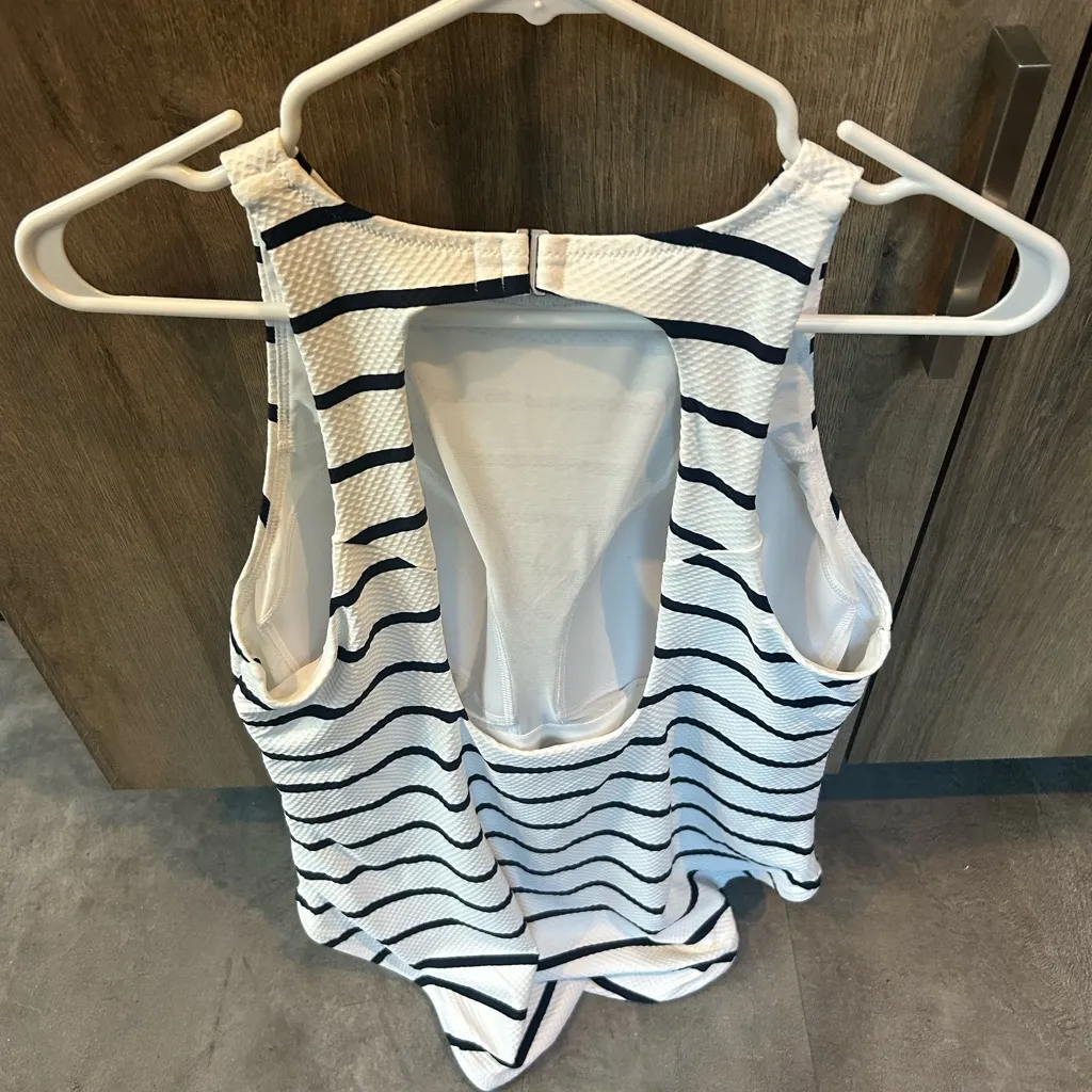 CALIA Women's Open Back High Neck One Piece Swimsuit Size 20 NWT White - Image 6