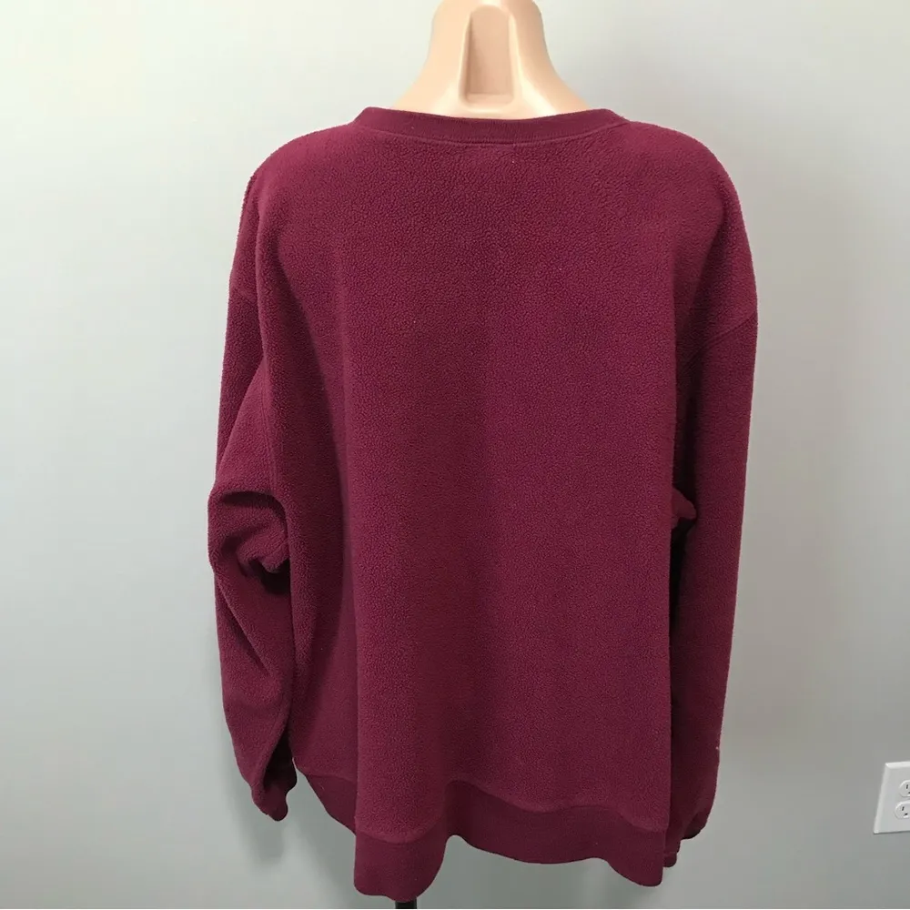 Disney Store Pooh Bear of Distinction 90s y2k Purple Fleece Sweatshirt XL - Image 3