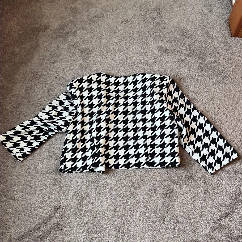 Dress Barn Black/White Houndstooth Blazer SIZE 16 🎟️ - Image 5