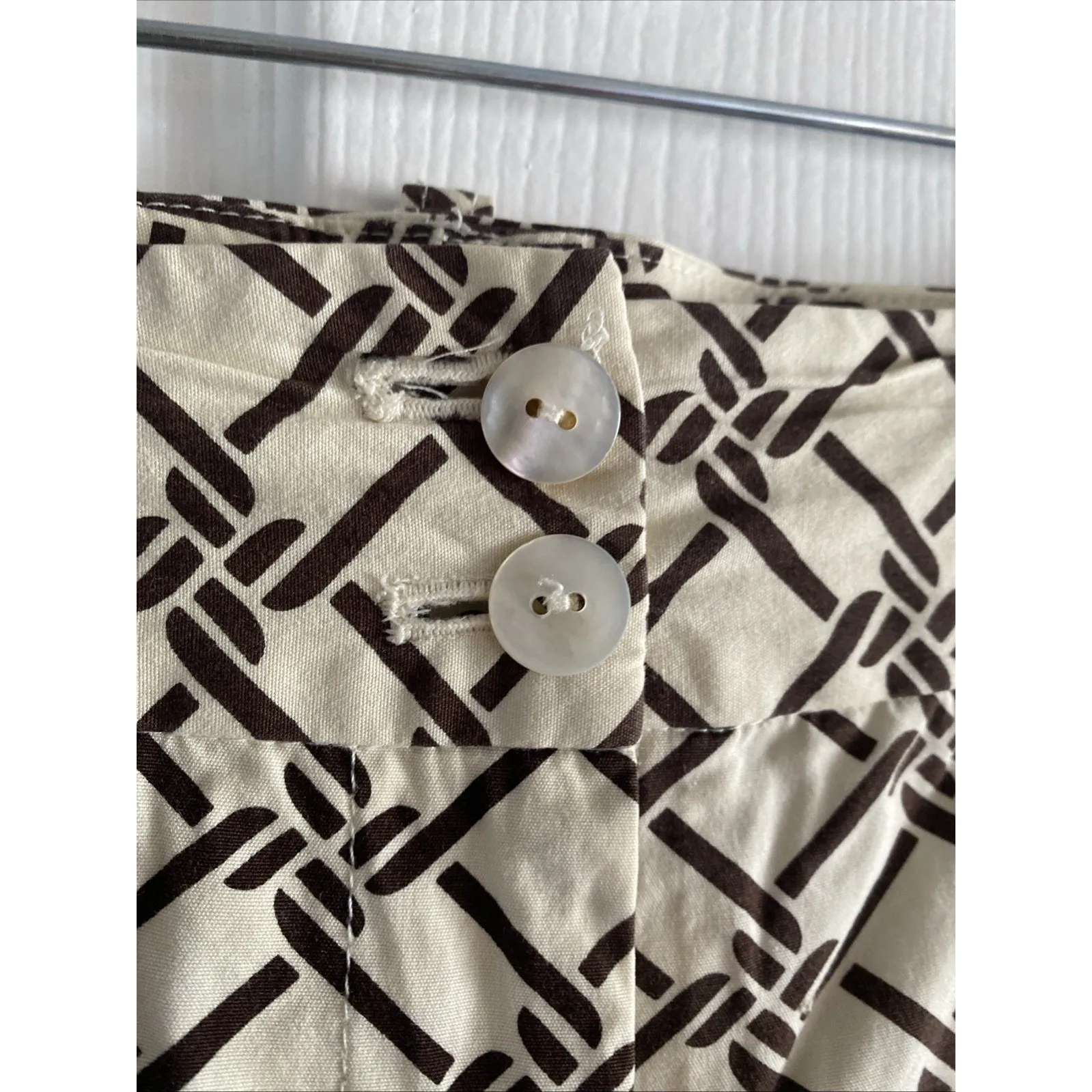 J Mclaughlin Womens 6 Wide Leg Brown Pants Geometric Clean Girl Brunch - Image 2