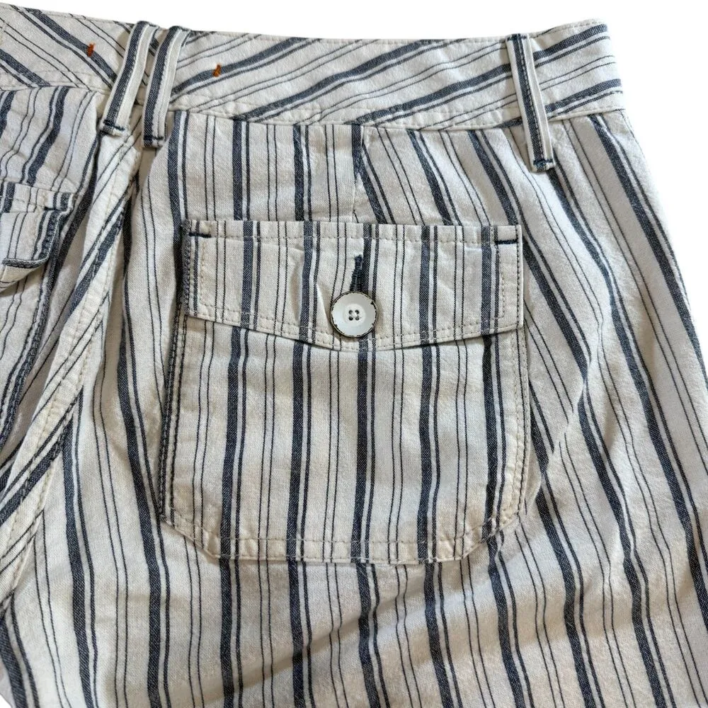 EUC GAP Limited Edition Low Rise Cotton Shorts  Blue & White Stripes (Size 27/5) - Image 6