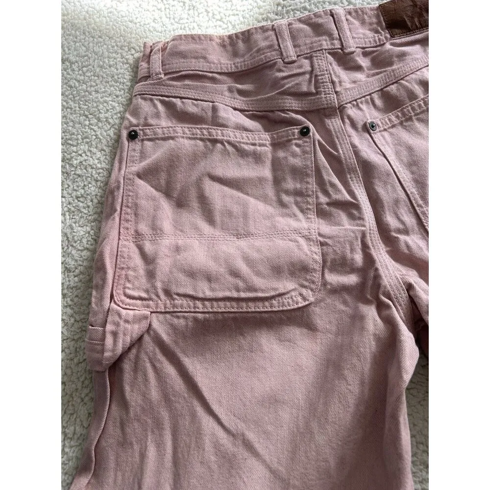 Madewell x MN Dye Studio The Perfect Vintage Wide Leg Jean Shaded Pink Size 28 - Image 9