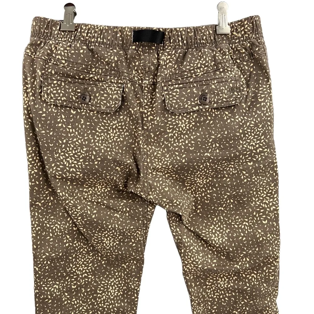 Gramicci Womens Climbing Pant Brown Speckled Print Integrated Belt Size 4 - Image 5