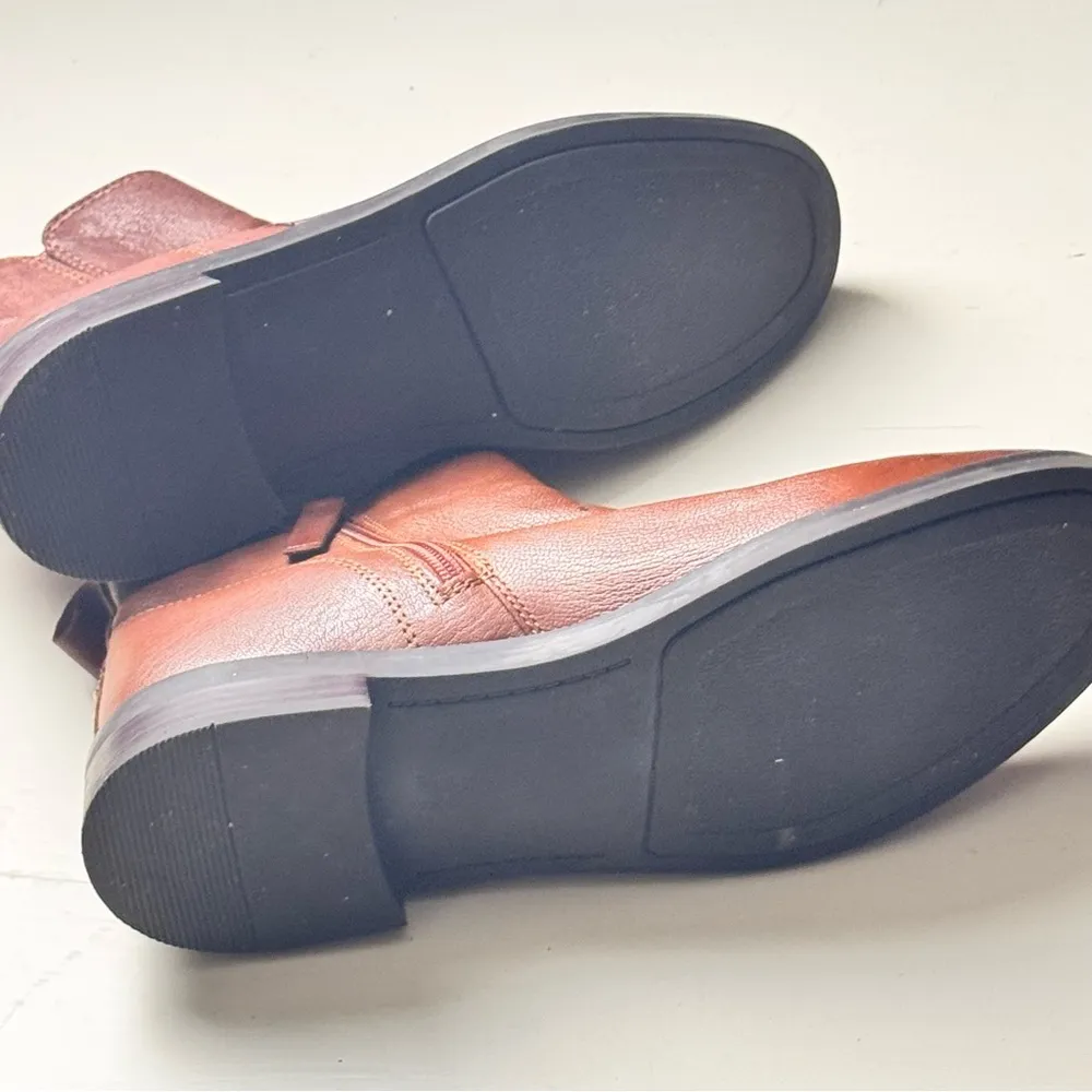 Cynthia Rowley Women's Cold Weather Winter Style Brown Leather Ankle Boots Sz 8 - Image 7