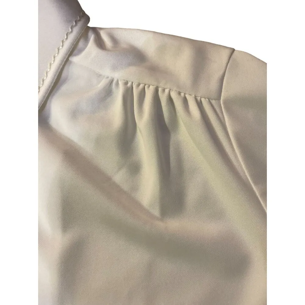 Vintage Lee Mar Blouse Womens 14 NEW Pageantry Knit Cream - Image 11