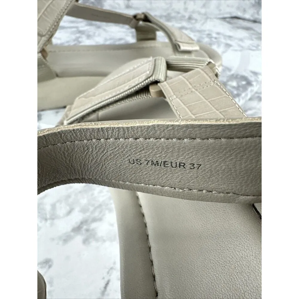 Vince Womens Carver Flatform Sport Sandal Size 7 Taupe Beige Gray Leather - Image 7