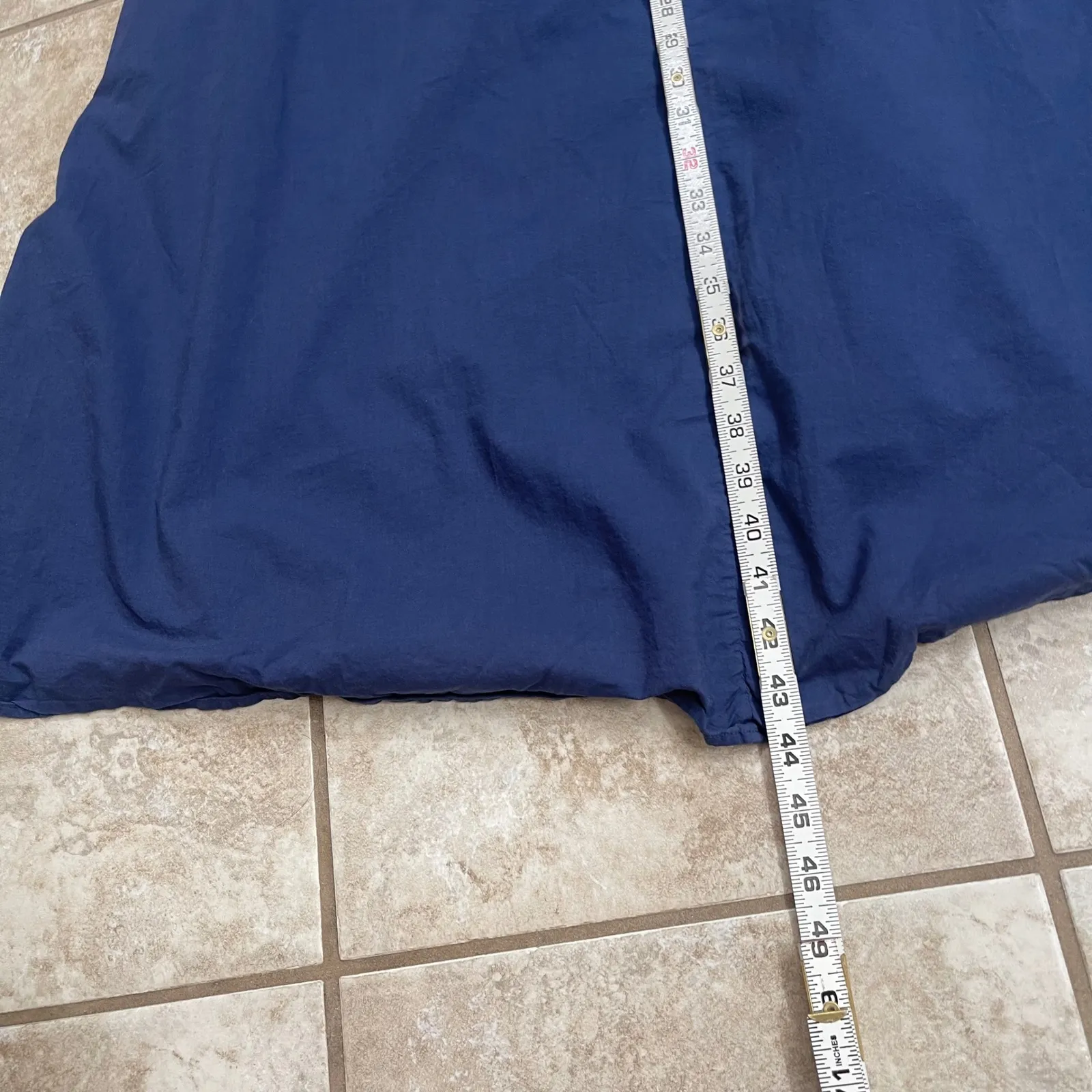 XIRENA Navy Blue Button Front Midi Shirt Dress Rolled Sleeve Side Slit Sz Small - Image 10