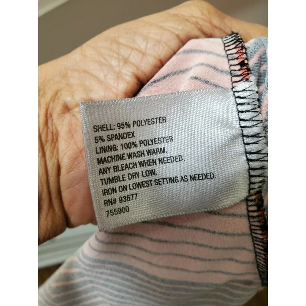 Worthington Women's Multicolor Polyester Scoop Neck Sleeveless Long Maxi Dress L - Image 10