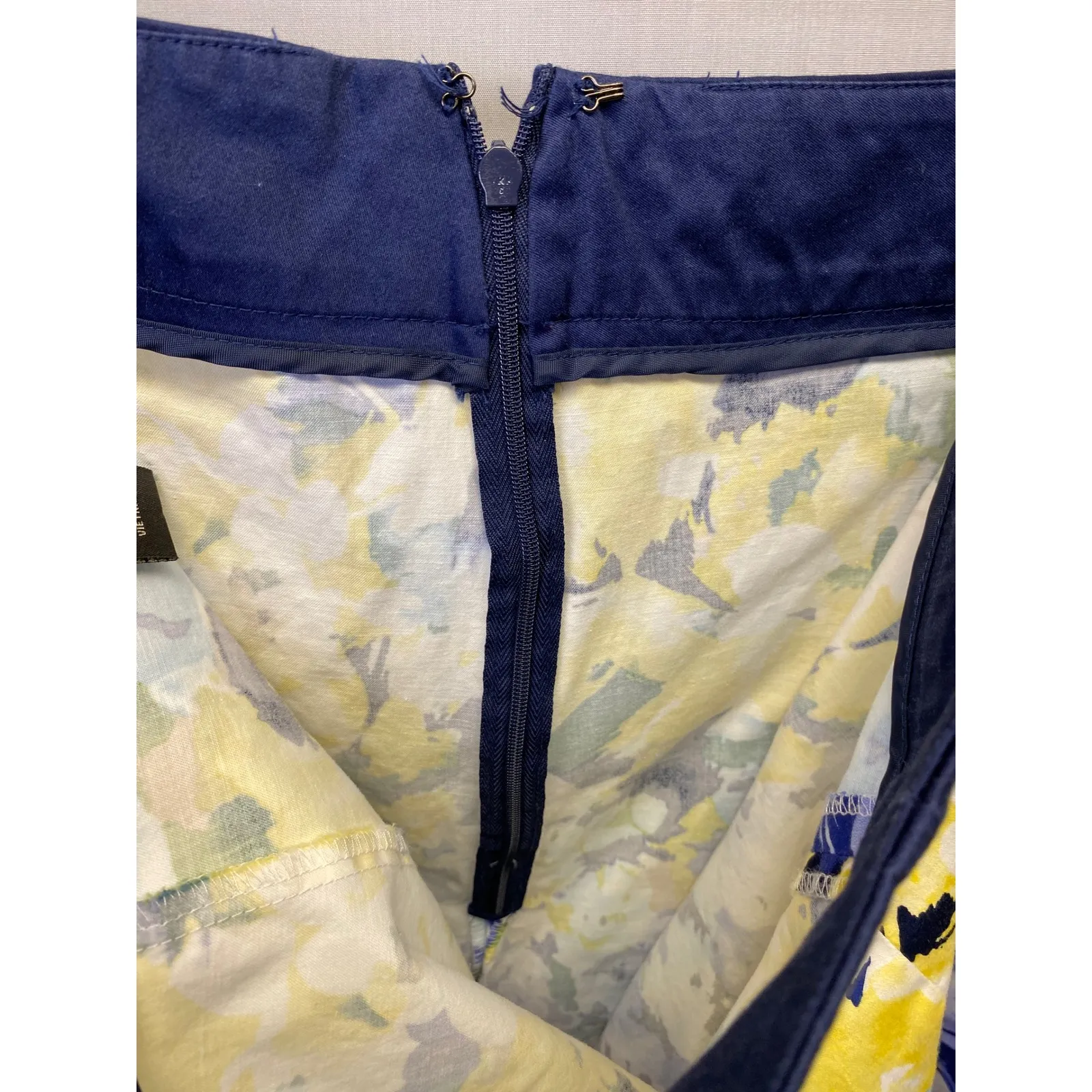 Lane Bryant Floral Skirt Size 26 Blue Yellow White Cotton Blend - Image 5
