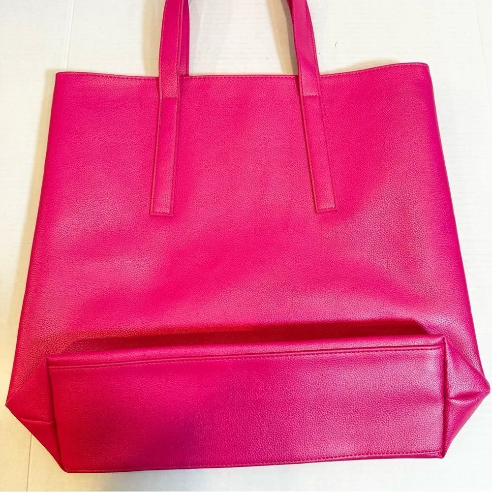 Juicy Couture Tote Bag Women's 16.5" x 15" Pink Gold Studded Fully‎ Lined NWOT - Image 4