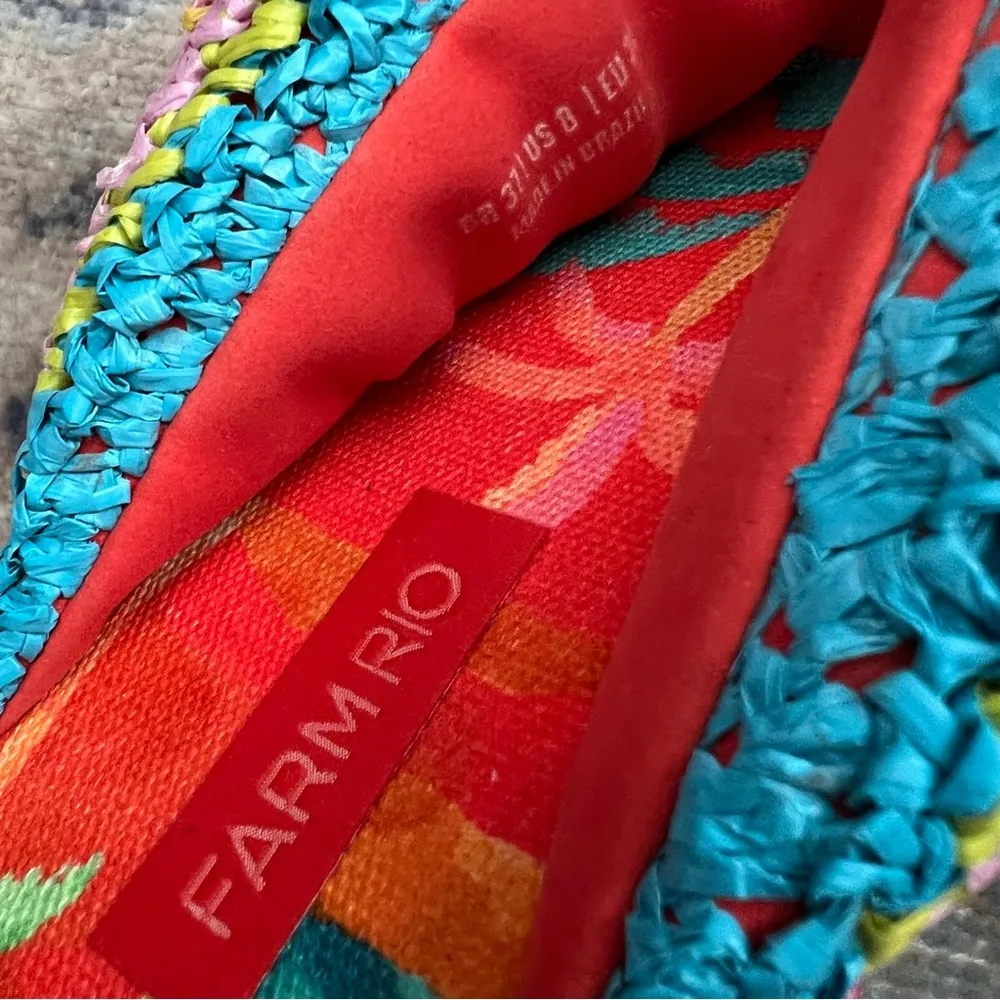 Farm Rio Toucans Crochet Puffy Sandals - Image 5