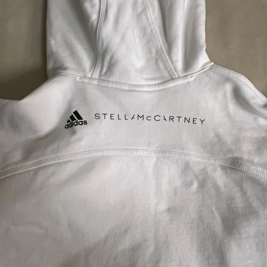 🔥 Adidas x Stella McCartney White Cropped Hoodie – Women’s – Premium Designer Size M - Image 7
