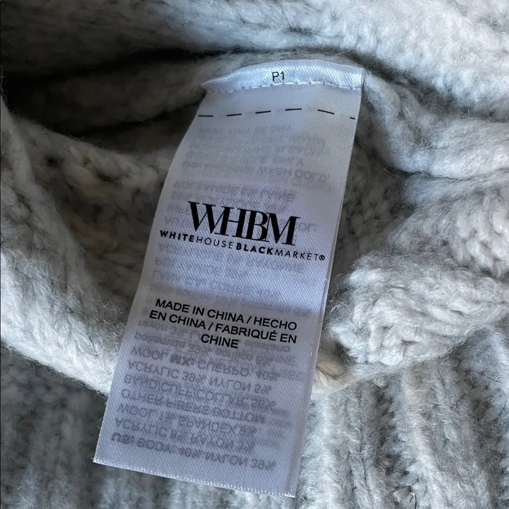 White House Black Market Ivory Cable Knit Sweater - Image 5