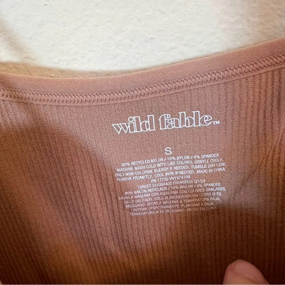 ✨ WILD FABLE Mini Bodycon Tan Dress Small - Image 7