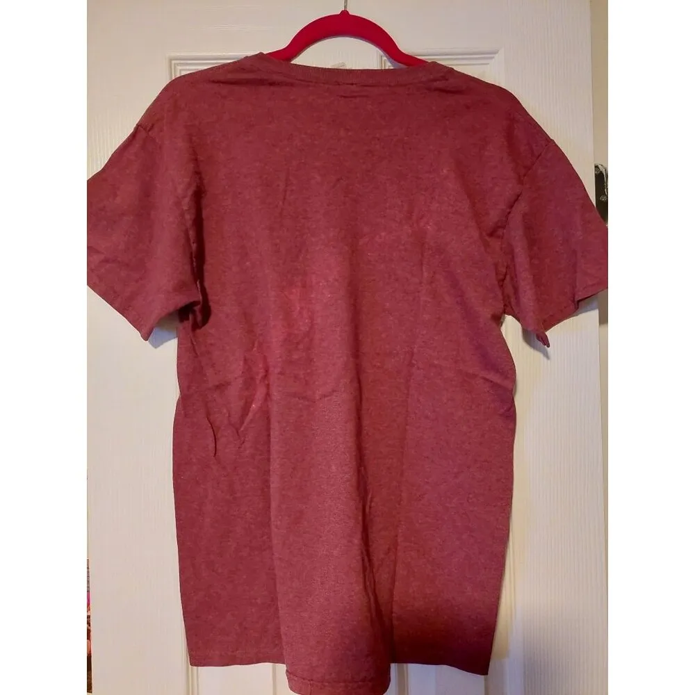 Half Hood Half Holy Red Graphic T-Shirt Short Sleeve Unisex M Cotton Blend Relax - Image 3