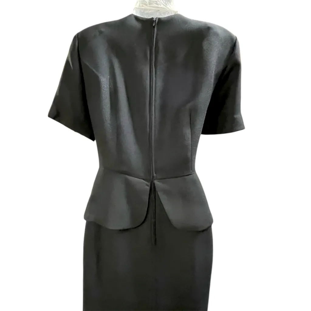 Vintage 1980’s Leslie Fay peplum midi dress - Image 4