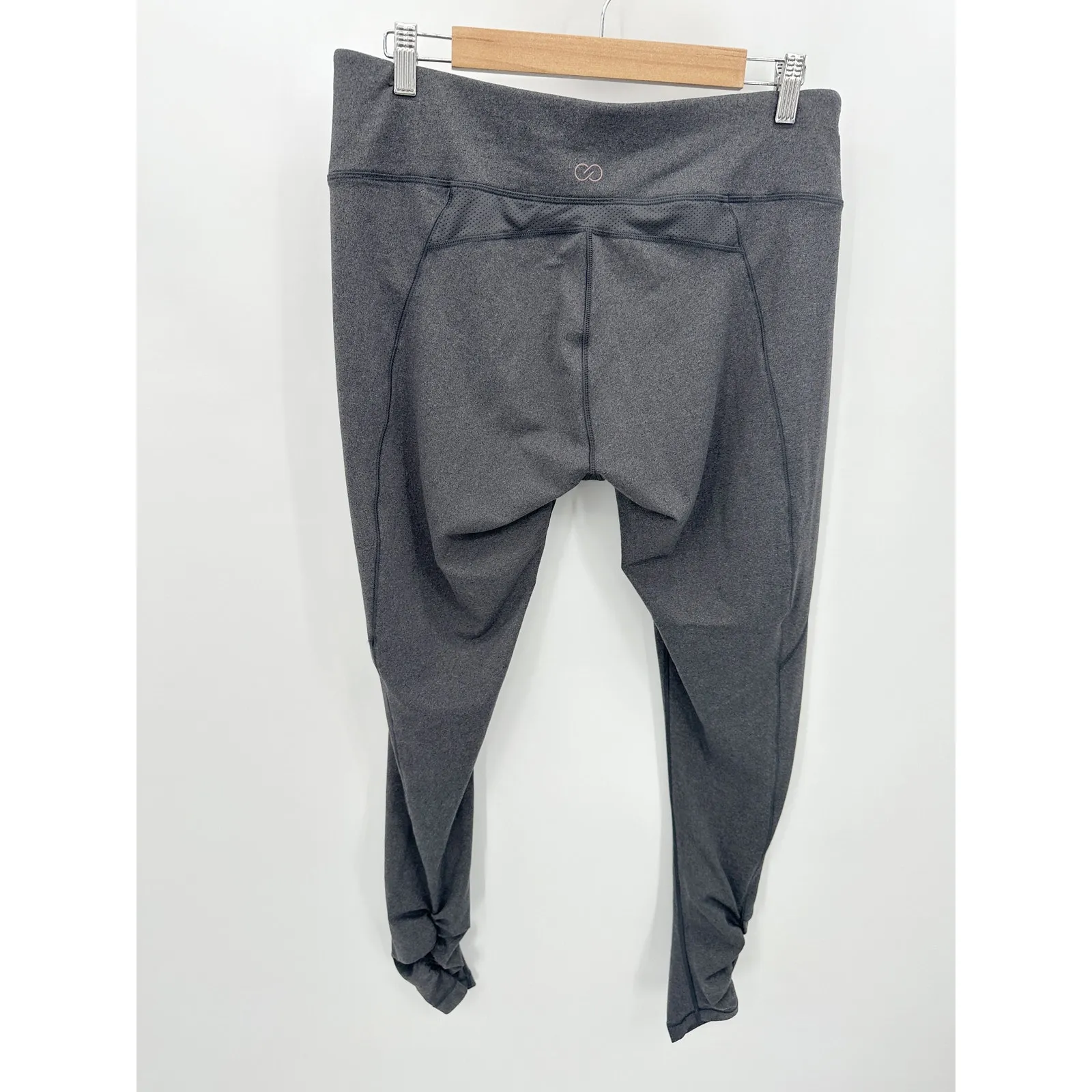 CALIA‎ Leggings Women SIZE Medium Grey Calf Cinch Detail Hidden Zip Activewear Gray - Image 2