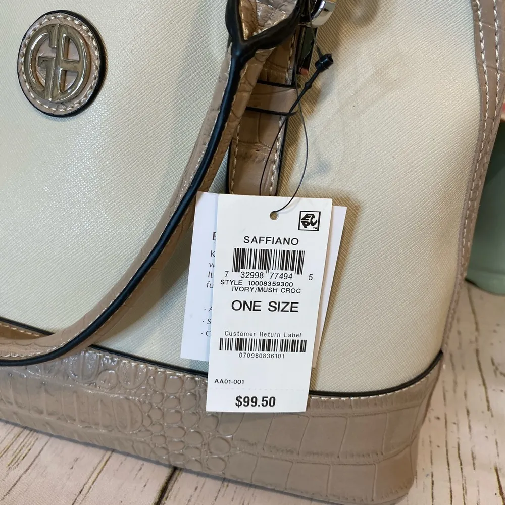 GIANI BERNINI Saffiano Croco Dome Satchel - Image 7