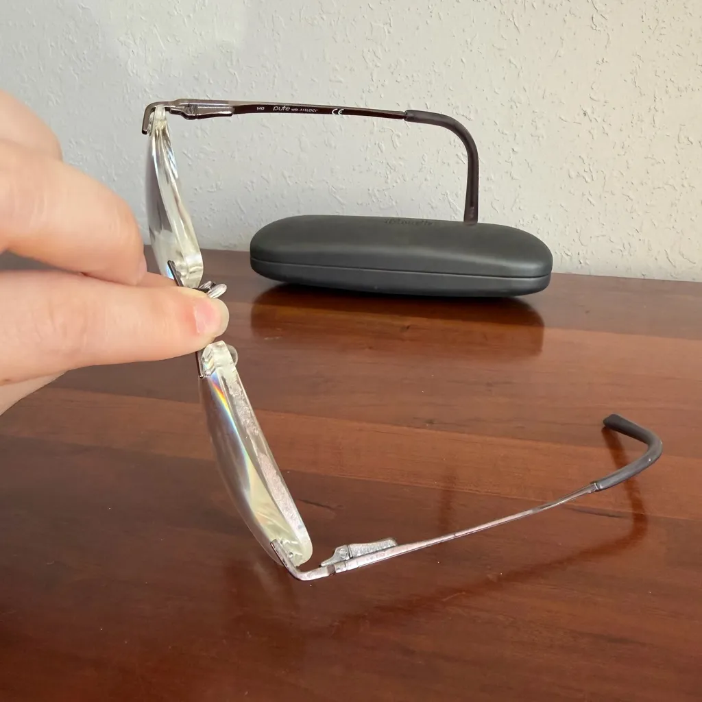 Pure With Airlock 140 Eye Glasses O33 Valor 230 Titanium Refine Rimless Frames Silver - Image 3