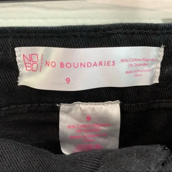 NOBO black‎ jean shorts size 9 Black - Image 3