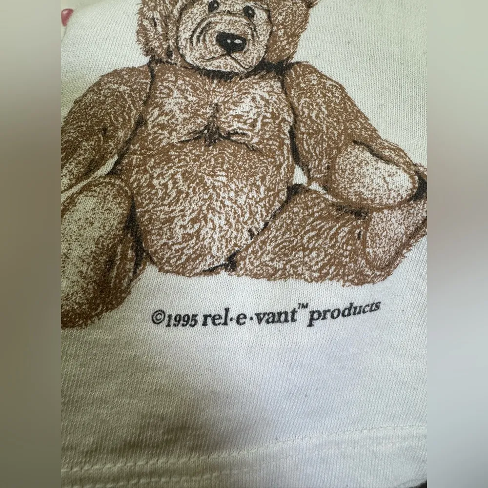 VINTAGE 1990’s PAINTED LADY TEDDY BEAR LOUNGE SHIRT SUPER CUTE & COZY - Image 6