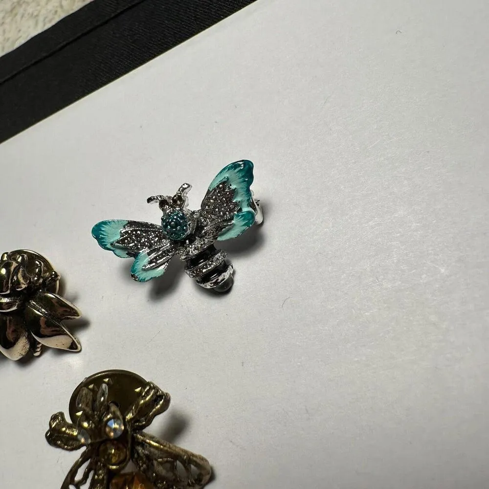 Bugs & Insects Bee Lot Of 3 Brooch & Tack Lapel Pins - Image 2