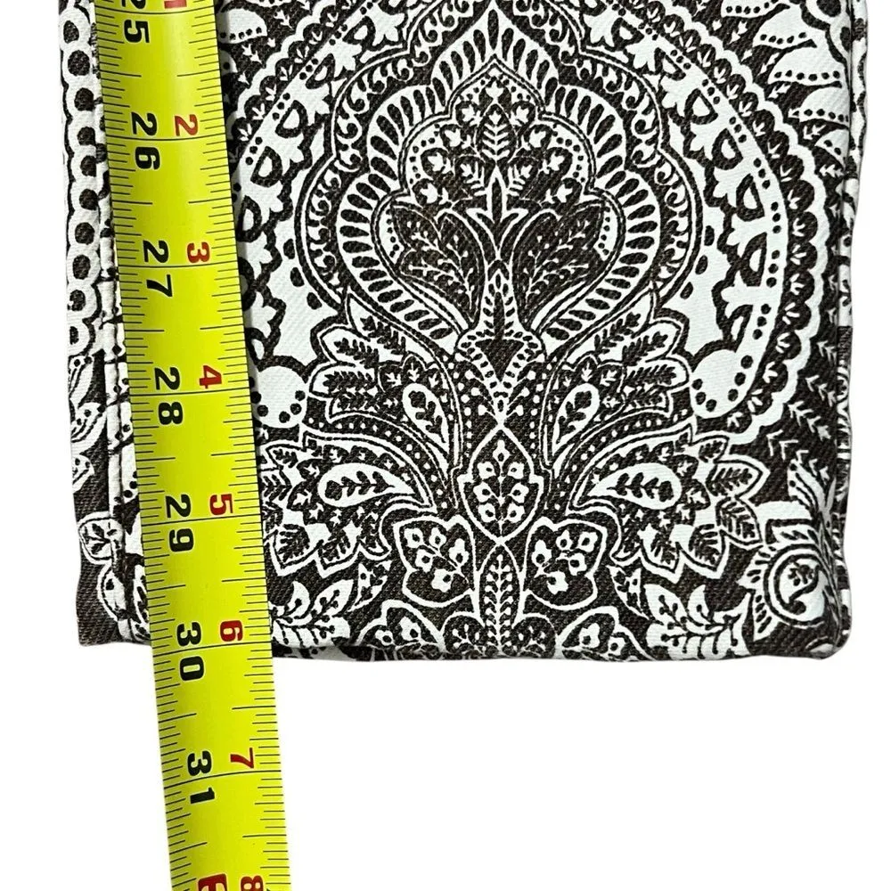 J. McLaughlin Paisley Bohemian Lexi Jeans Size 12 Brown White Hippie Festival - Image 10