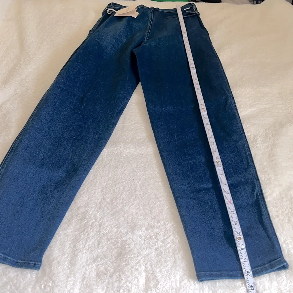 MOTHER The Tabby Tune Up Skimp Jeans Taking Shape Wash Size 27 NWT Blue - Image 8
