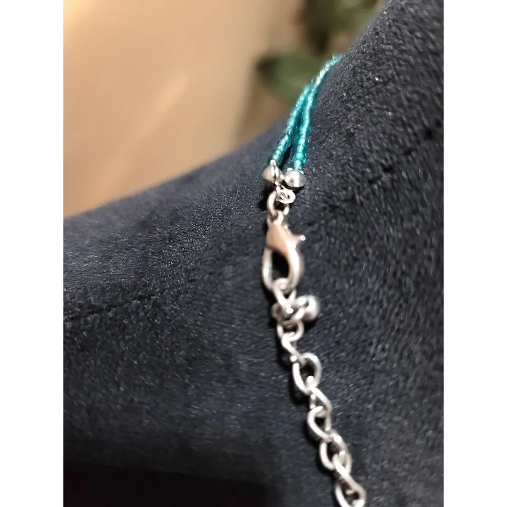 Women's Blue Beaded Statement Necklace Ocean Style Lobster Clasp Fashion Jewelry - Image 6