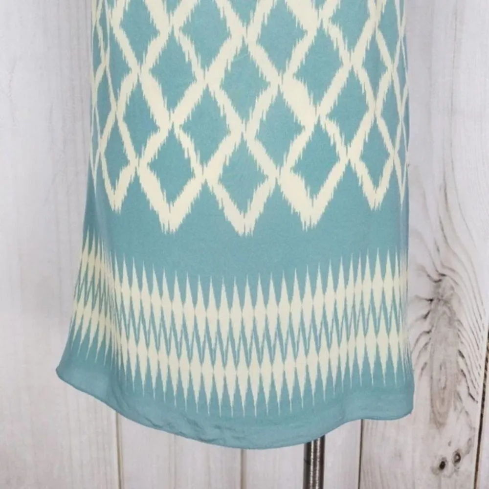 Anthro moulinette soeurs diamond print silk dress 6 - Image 7