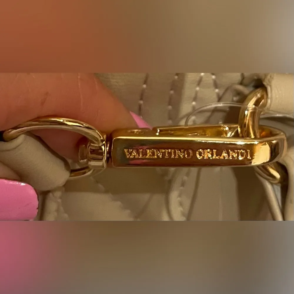 Valentino Orlandi NWT Light Taupe Convertible Small Tote/Crossbody Made In Italy - Image 11