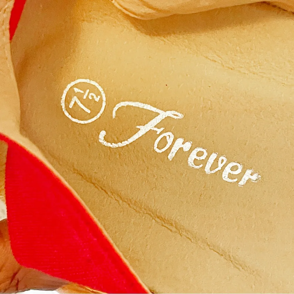 FOREVER 21 | Red Strappy Flatform Sandals Sz 7.5 - Image 7