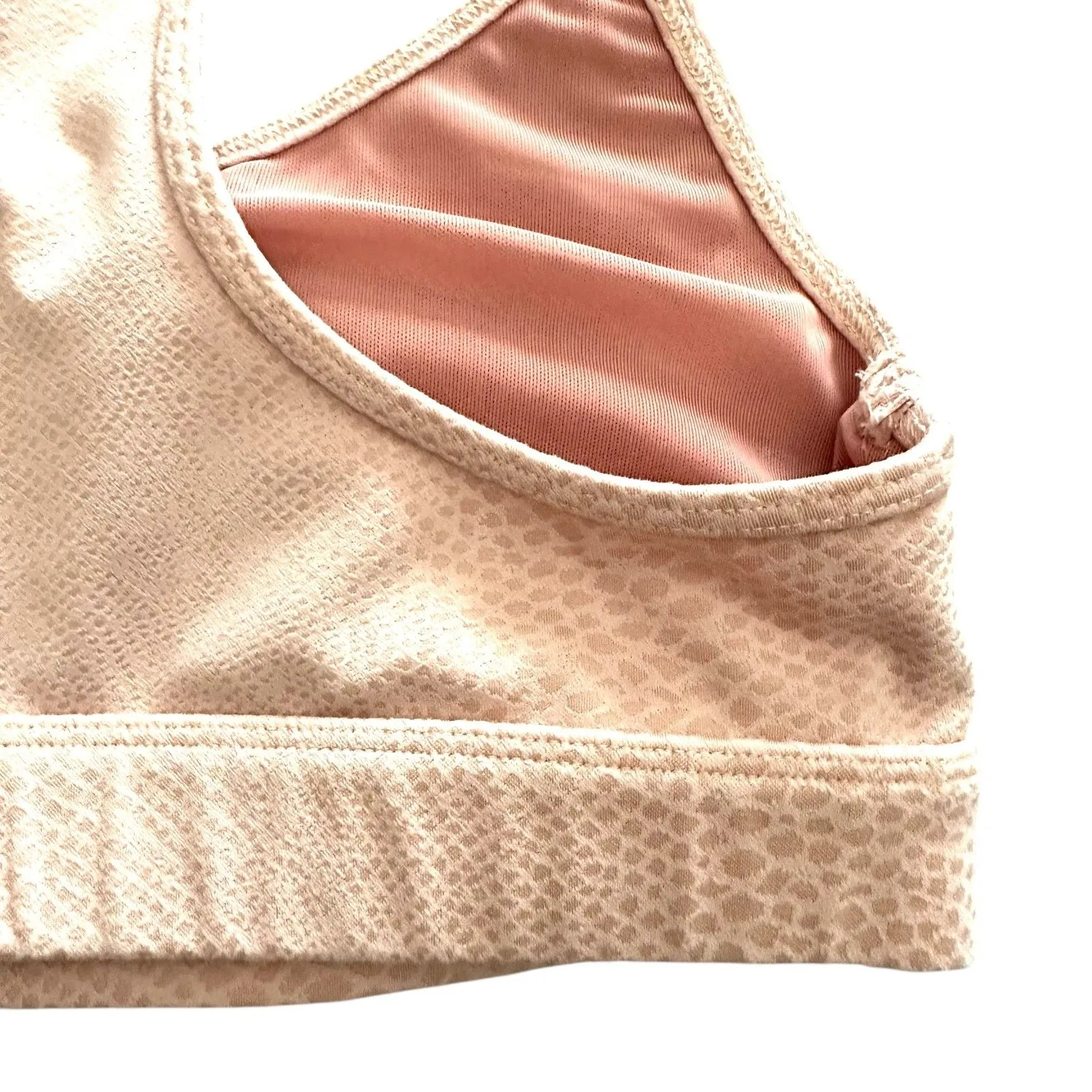 KORAL Trifecta Versatility Snake Print Sports Bra Pink Medium - Image 4