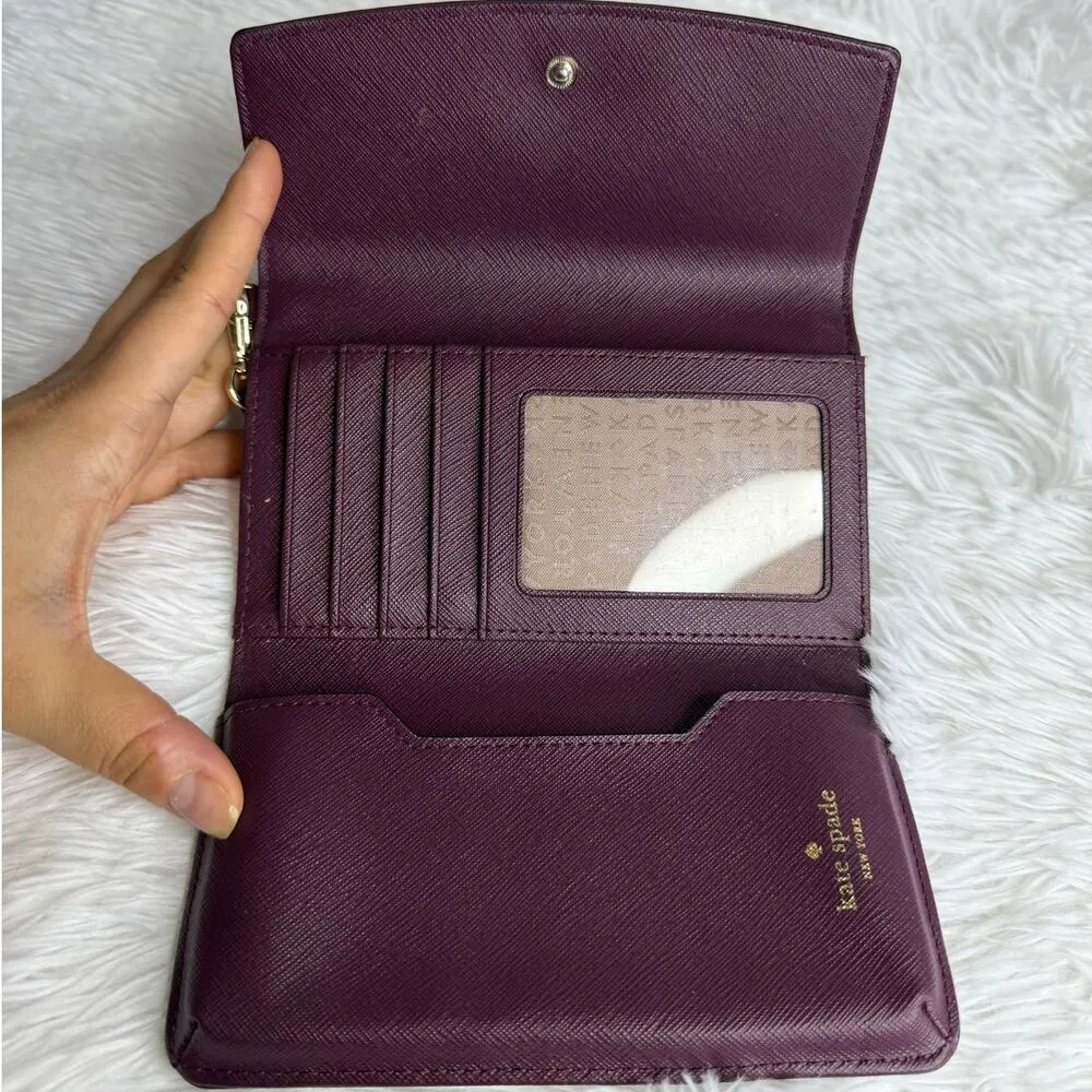 Kate Spade New York Burgundy Wallet Wristlet - Image 6