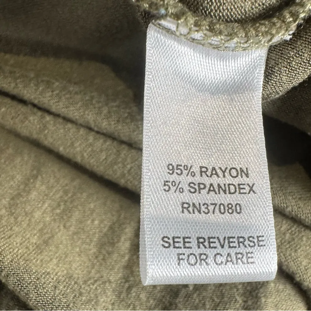 Cato army green faux wrap top size small - Image 5