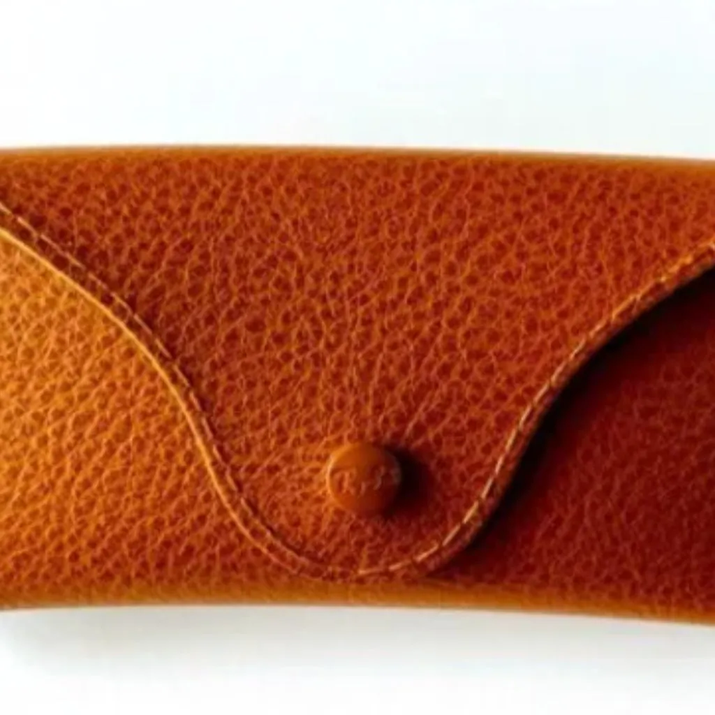 Ray-Ban Textured Leather Sunglasses Case Brown - Image 2