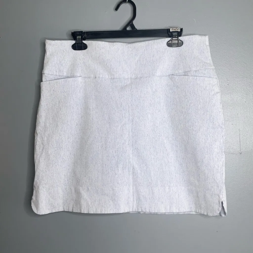 S.C. & Co. Pale Blue Heathered Stretchy Skort Athletic Sporty Pockets XL - Image 2