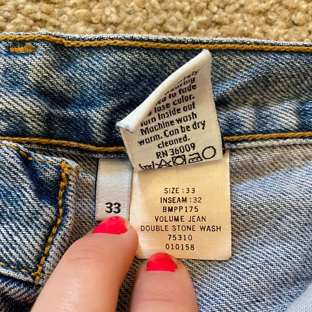 Calvin Klein High Waisted Distressed Denim Shorts - Image 5